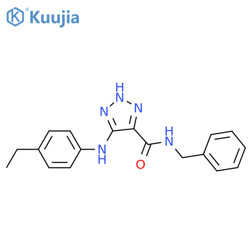 N-benzyl-5-[(4-ethylphenyl)amino]-1H-1,2,3-triazole-4-carboxamide structure