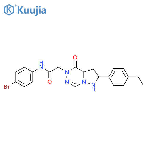 N-(4-bromophenyl)-2-[2-(4-ethylphenyl)-4-oxo-4H,5H-pyrazolo[1,5-d][1,2,4]triazin-5-yl]acetamide structure