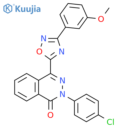 2-(4-chlorophenyl)-4-[3-(3-methoxyphenyl)-1,2,4-oxadiazol-5-yl]-1,2-dihydrophthalazin-1-one structure
