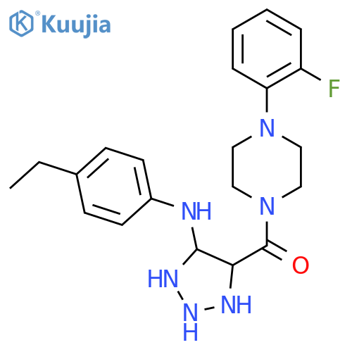 N-(4-ethylphenyl)-4-[4-(2-fluorophenyl)piperazine-1-carbonyl]-1H-1,2,3-triazol-5-amine structure