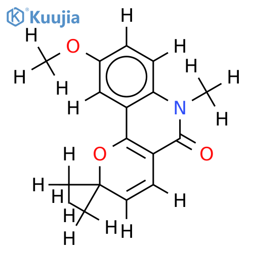 2,6-dihydro-9-methoxy-2,2,6-trimethyl-5H-pyranoquinolin-5-one structure