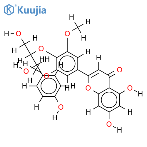 (-)-(7''S,8''S)-4'',5,7-trihydroxy-3',5'-dimethoxy-4',8''-oxyflavonolignan-7'',9''-diol structure
