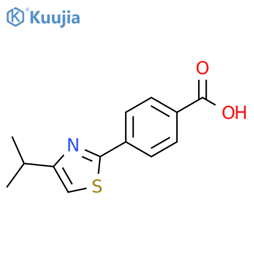 4-4-(propan-2-yl)-1,3-thiazol-2-ylbenzoic acid structure