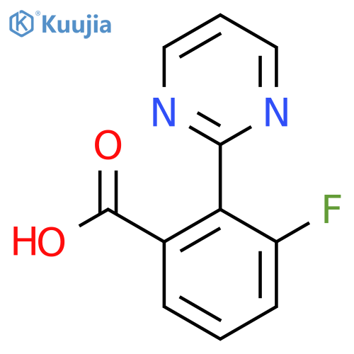 3-Fluoro-2-(pyrimidin-2-yl)benzoic acid structure