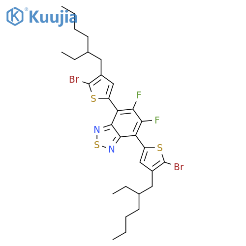 4,7-Bis(5-bromo-4-(2-ethylhexyl)thiophen-2-yl)-5,6-difluorobenzo[c][1,2,5]thiadiazole structure