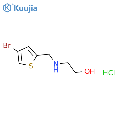 2-{(4-bromothiophen-2-yl)methylamino}ethan-1-ol hydrochloride structure