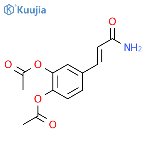 4-(3-Amino-3-oxoprop-1-en-1-yl)-1,2-phenylene diacetate structure