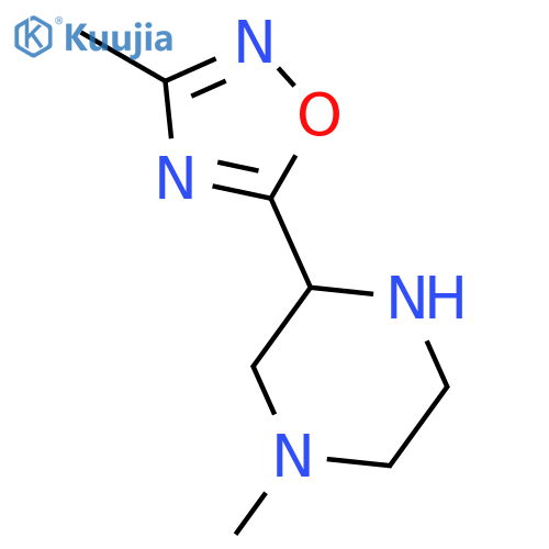 1-methyl-3-(3-methyl-1,2,4-oxadiazol-5-yl)piperazine structure