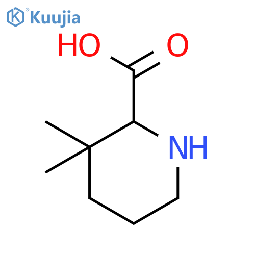 3,3-dimethylpiperidine-2-carboxylic acid structure