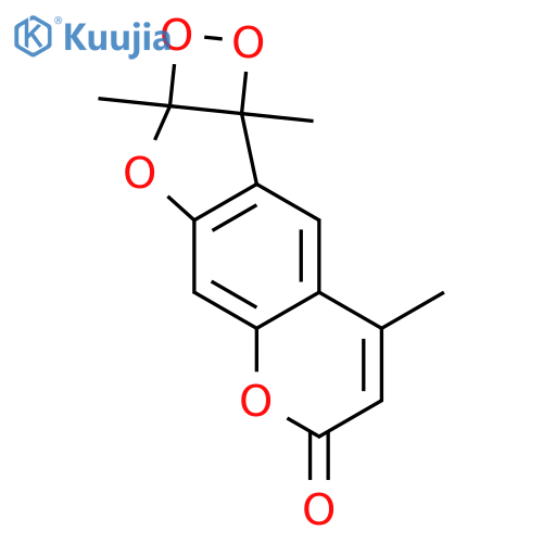 6H-1,2-Dioxeto[3',4':4,5]furo[3,2-g][1]benzopyran-6-one,2a,9b-dihydro-2a,8,9b-trimethyl- structure