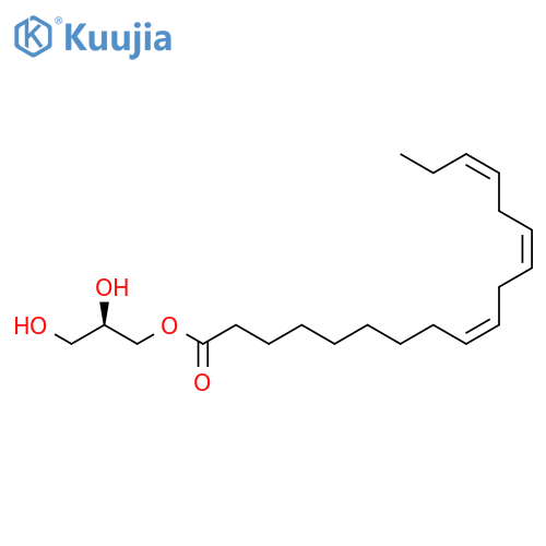 9,12,15-Octadecatrienoic acid, (2R)-2,3-dihydroxypropyl ester,(9Z,12Z,15Z)- structure
