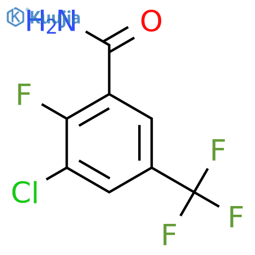 3-chloro-2-fluoro-5-(trifluoromethyl)benzamide structure