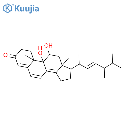 9alpha,11alpha-dihydroxyergosta-4,6,8(14),22-tetraen-3-one structure
