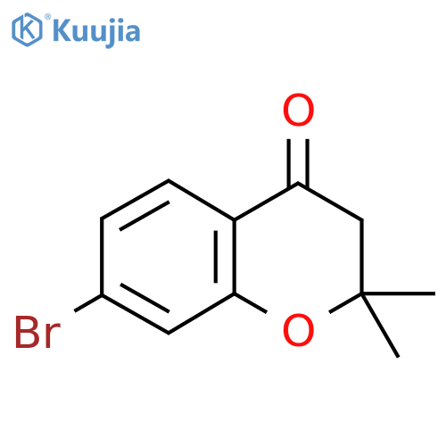 7-bromo-2,2-dimethyl-3,4-dihydro-2H-1-benzopyran-4-one structure