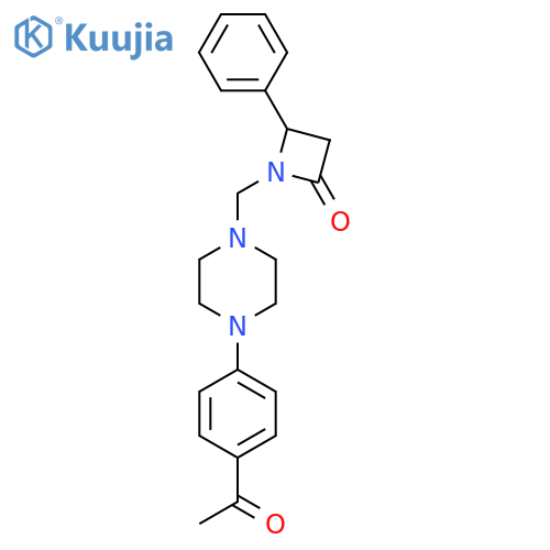 1-{[4-(4-Acetylphenyl)piperazin-1-yl]methyl}-4-phenylazetidin-2-one structure