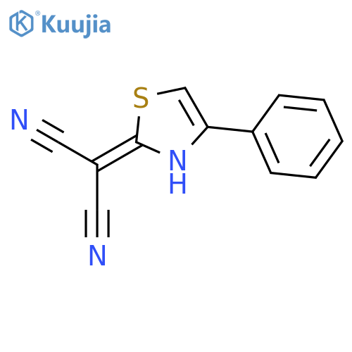 2-(4-phenyl-2,3-dihydro-1,3-thiazol-2-ylidene)propanedinitrile structure