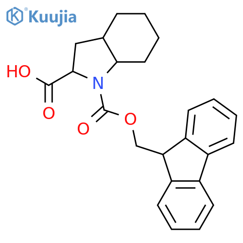 (2S,3aS,7aS)-1-(9H-fluoren-9-ylmethoxycarbonyl)-2,3,3a,4,5,6,7,7a-octahydroindole-2-carboxylic acid structure