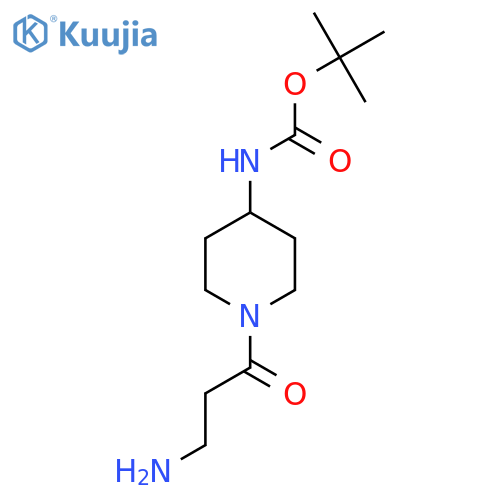 tert-butyl N-1-(3-aminopropanoyl)piperidin-4-ylcarbamate structure