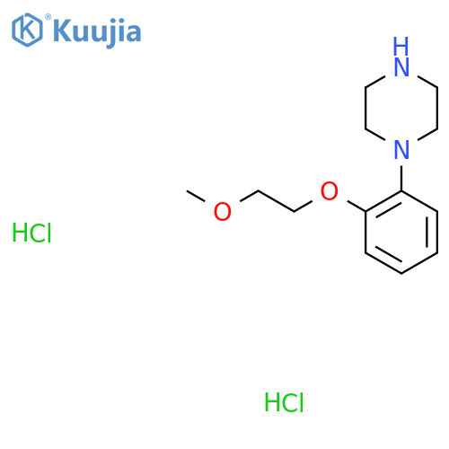 1-[2-(2-methoxyethoxy)phenyl]piperazine;dihydrochloride structure