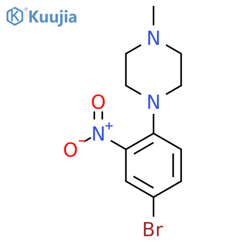 1-(4-Bromo-2-nitrophenyl)-4-methylpiperazine structure