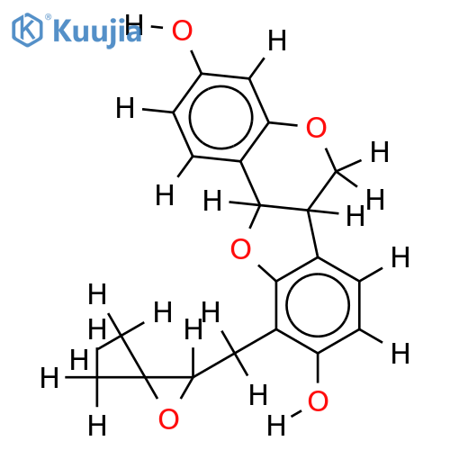 (6aR,11aR)-3,9-dihydroxy-10-(2,3-epoxy-3-methylbutyl)pterocarpan structure