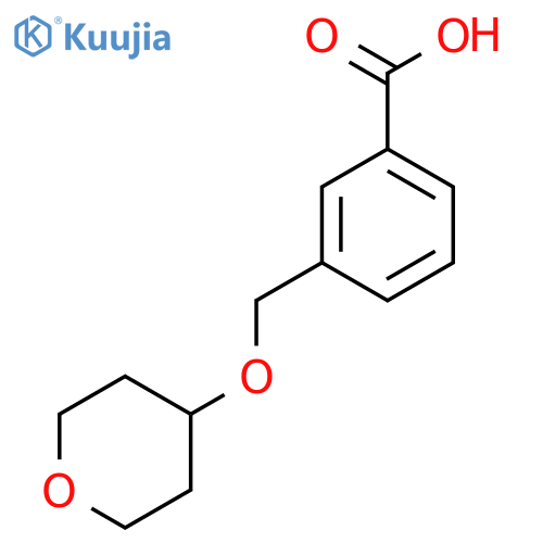 3-[(Oxan-4-yloxy)methyl]benzoic acid structure