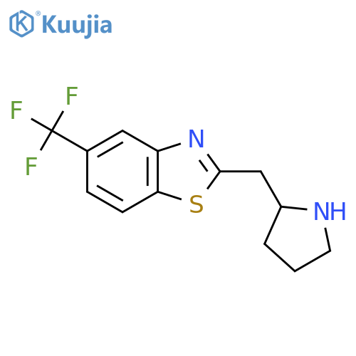 2-(Pyrrolidin-2-ylmethyl)-5-(trifluoromethyl)-1,3-benzothiazole structure