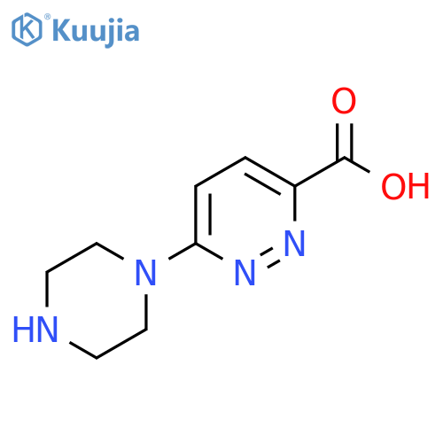 6-(piperazin-1-yl)pyridazine-3-carboxylic acid structure