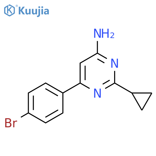 6-(4-Bromophenyl)-2-cyclopropylpyrimidin-4-amine structure