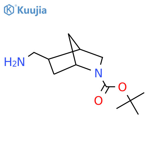 Tert-Butyl 5-(aminomethyl)-2-azabicyclo[2.2.1]heptane-2-carboxylate structure