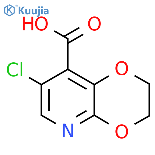 7-Chloro-2,3-dihydro-1,4dioxino2,3-bpyridine-8-carboxylic acid structure