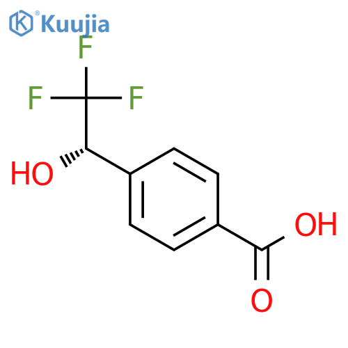 Benzoic acid,4-(2,2,2-trifluoro-1-hydroxyethyl)-, (S)- (9CI) structure