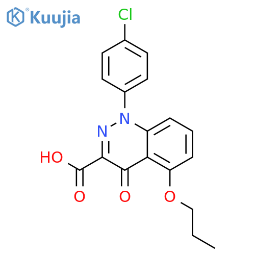 3-Cinnolinecarboxylicacid, 1-(4-chlorophenyl)-1,4-dihydro-4-oxo-5-propoxy- structure