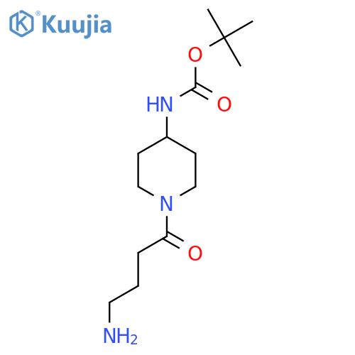 tert-butyl N-1-(4-aminobutanoyl)piperidin-4-ylcarbamate structure