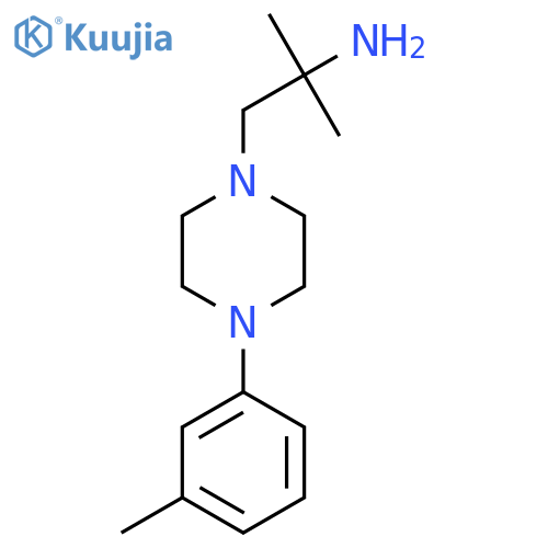 2-Methyl-1-[4-(3-methylphenyl)piperazin-1-yl]propan-2-amine structure