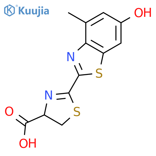 4-Thiazolecarboxylicacid, 4,5-dihydro-2-(6-hydroxy-4-methyl-2-benzothiazolyl)-, (S)- (9CI) structure