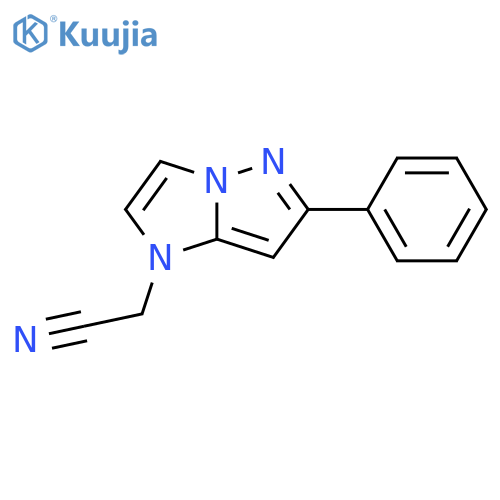 2-(6-phenyl-1H-imidazo[1,2-b]pyrazol-1-yl)acetonitrile structure