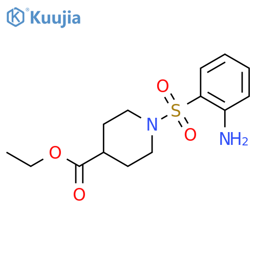 Ethyl 1-((2-aminophenyl)sulfonyl)piperidine-4-carboxylate structure
