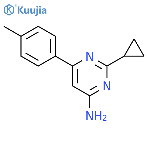 2-cyclopropyl-6-(4-methylphenyl)pyrimidin-4-amine structure