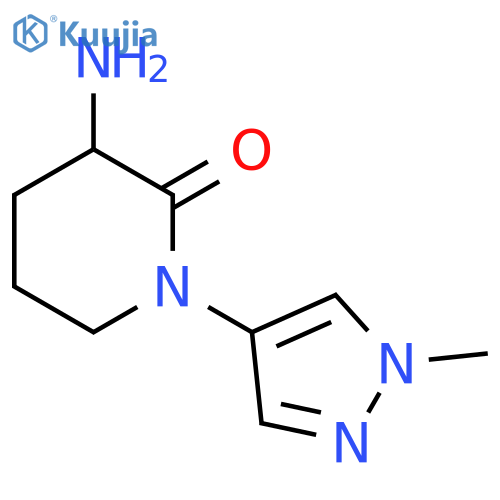 3-amino-1-(1-methyl-1H-pyrazol-4-yl)piperidin-2-one structure