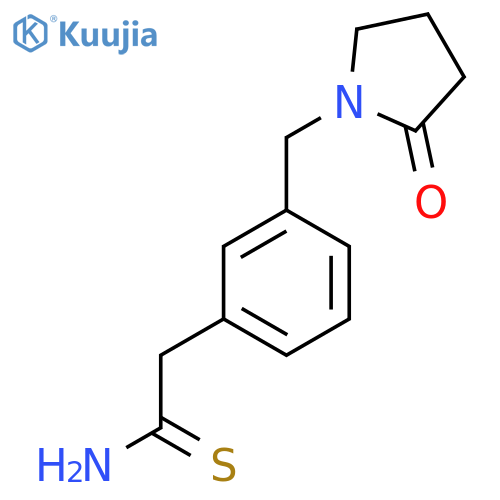 2-{3-[(2-oxopyrrolidin-1-yl)methyl]phenyl}ethanethioamide structure