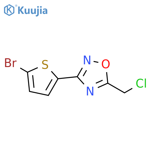 3-(5-bromothiophen-2-yl)-5-(chloromethyl)-1,2,4-oxadiazole structure