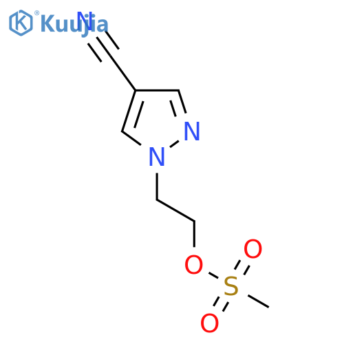 1H-Pyrazole-4-carbonitrile, 1-[2-[(methylsulfonyl)oxy]ethyl]- structure