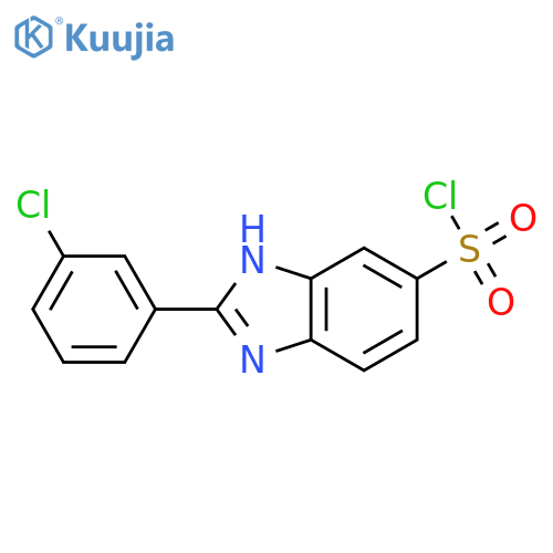 2-(3-chlorophenyl)-1H-1,3-benzodiazole-5-sulfonyl chloride structure