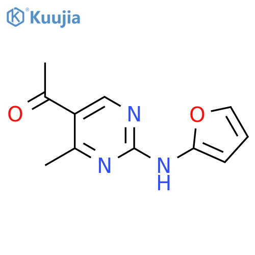 1-2-(2-Furylamino)-4-methylpyrimidin-5-ylethanone structure