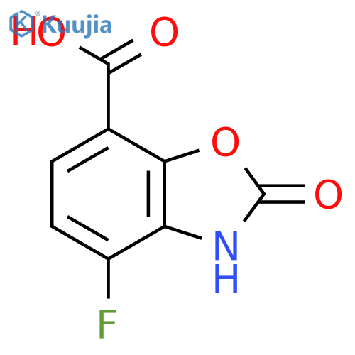 4-fluoro-2-oxo-3H-1,3-benzoxazole-7-carboxylic acid structure
