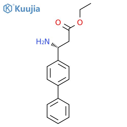 ethyl (3R)-3-amino-3-(4-phenylphenyl)propanoate structure
