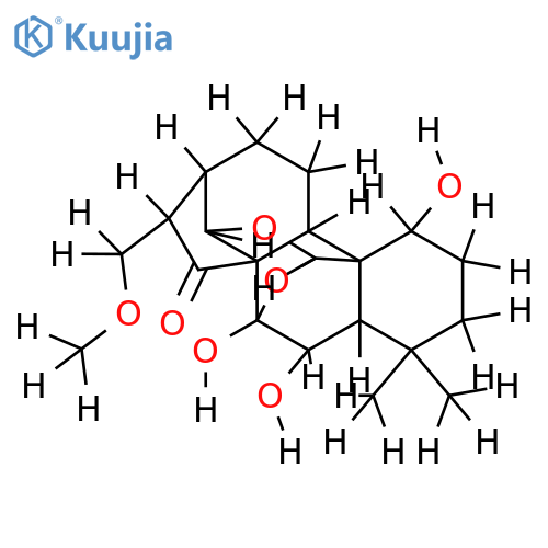 (16S)-1alpha,6beta,7beta-trihydroxy-17-methoxy-7alpha,20:14alpha,20-diepoxy-ent-kaur-15-one structure