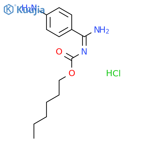 Hexyl ((4-Aminophenyl)(imino)methyl)carbamate Hydrochloride structure