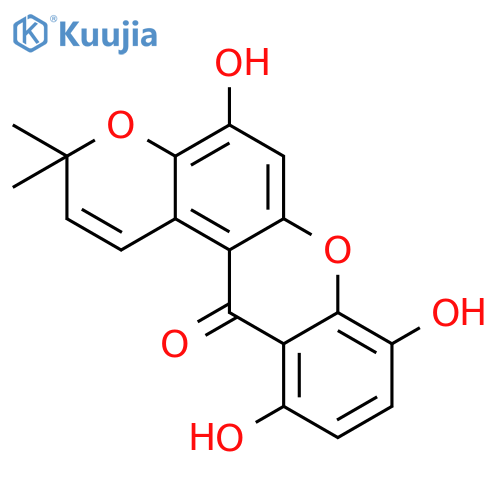 5,8,11-trihydroxy-3,3-dimethyl-3H,12H-pyrano[3,2-a]xanthen-12-one structure